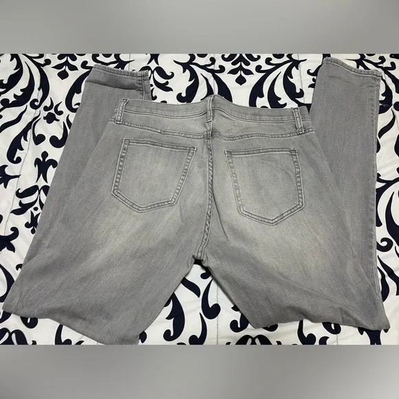 Womens Light Grey Wash Gap denim Jeans -skinny- 31R - Picture 2 of 10